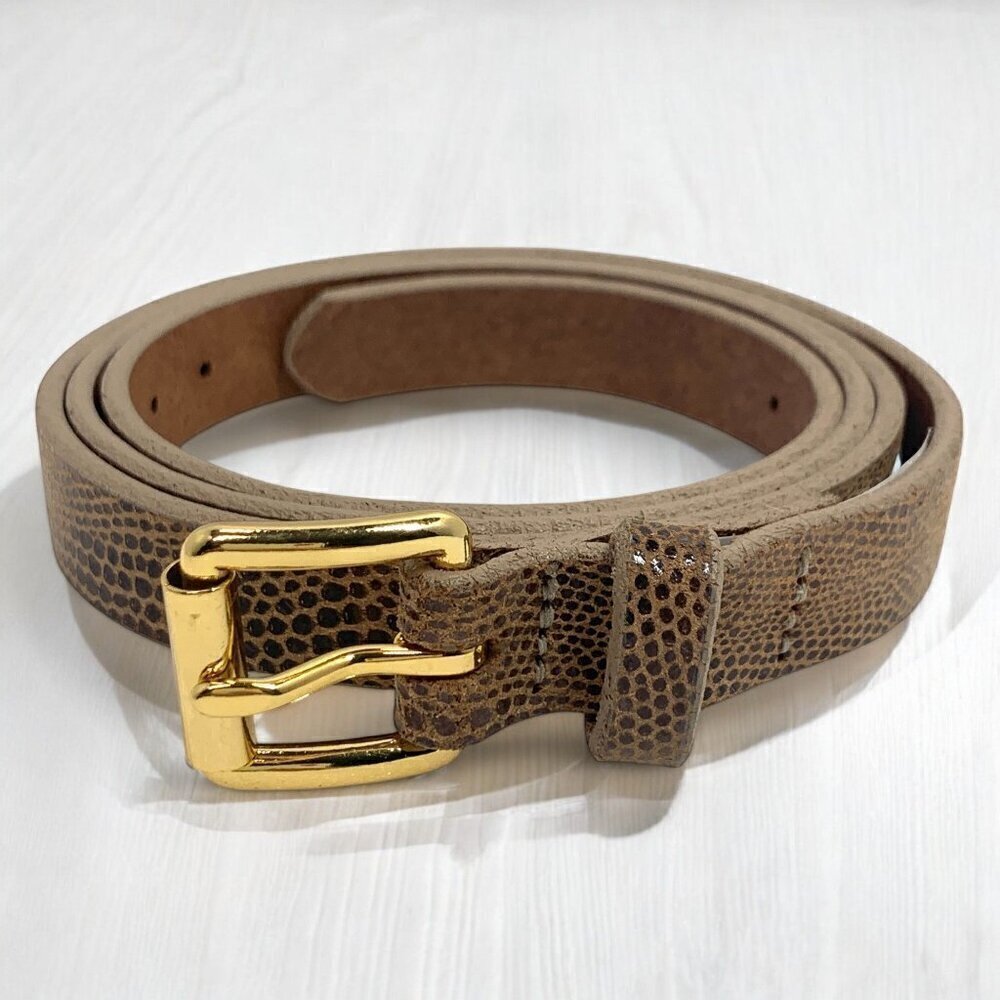 Gap Skinny Women's Belt Genuine Cow Leather Tan With Gold Buckle Size Small